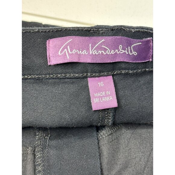 Gloria Vanderbilt Amanda Black Stretch Straight Leg Jeans Women’s Size 16 - Picture 3 of 9